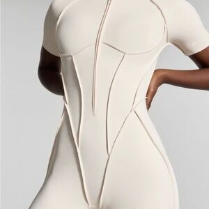 “Better Me” brand Iconic Catsuit - Elegant Cream Jumpsuit with Open Back